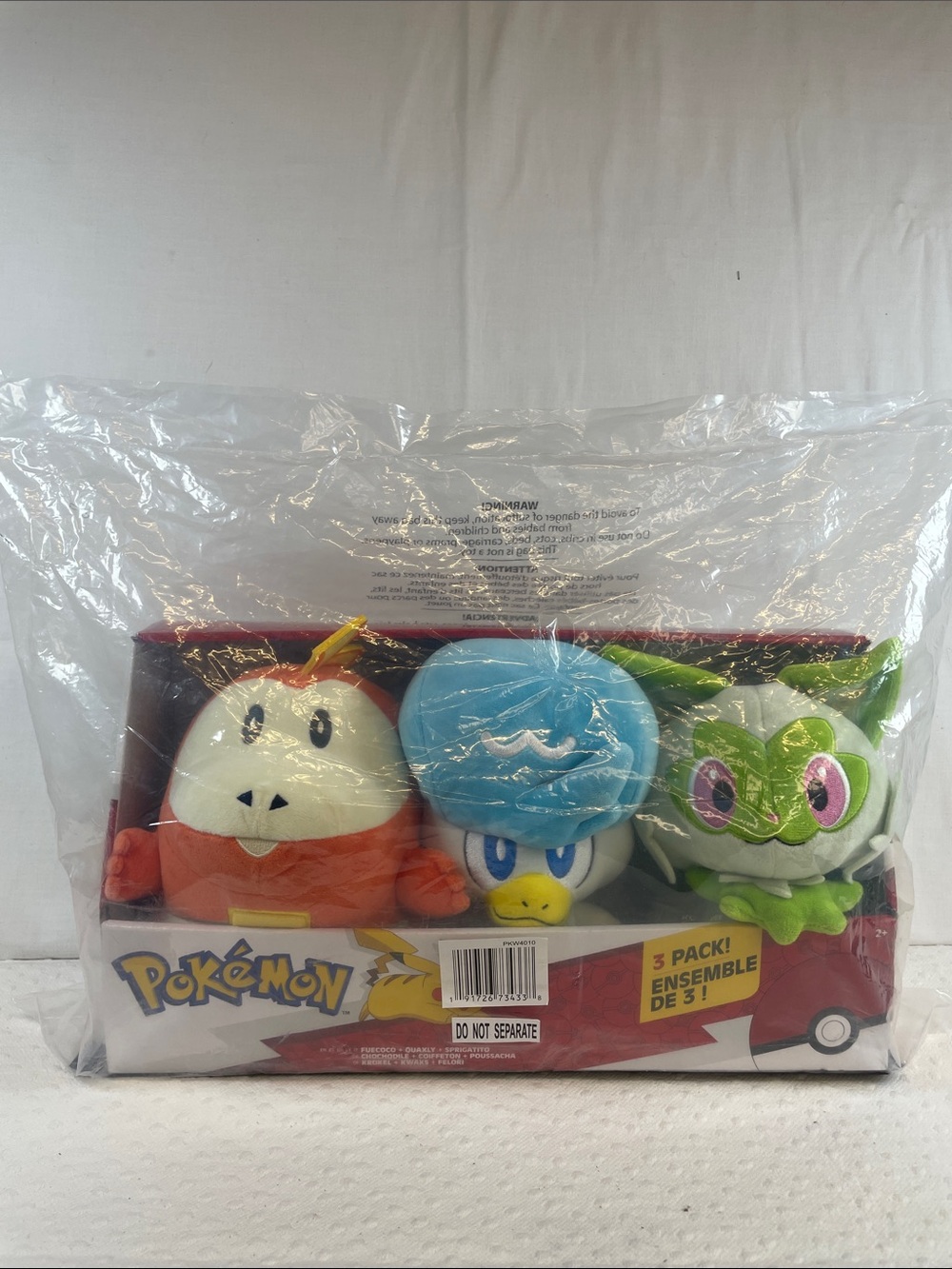 Pokemon Plush 3-Pack New in Plastic 8” Y2K